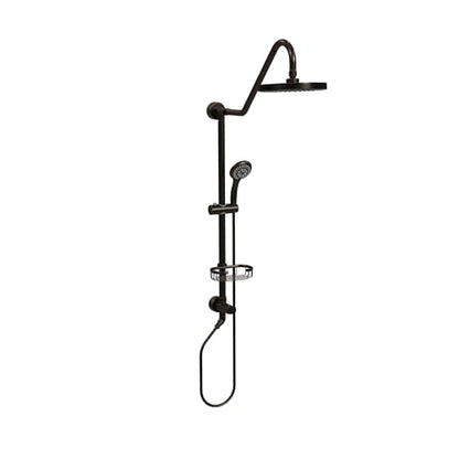 PULSE ShowerSpas Kauai III Oil-Rubbed Bronze Rain Shower Head with Handheld Spray - 2.5 GPM, 8" Showerhead, 5-Function HandShower, Adjustable Slide Bar - Shower Heads with Handheld Spray Combo - size: 2.5 Gallon Per Minute, style: Oil-Rubbed Bronze