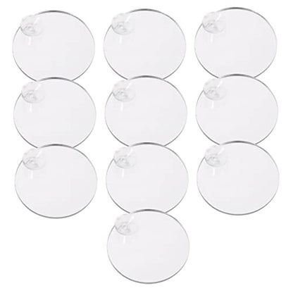 HANABASS 10pcs Cup Betta Tank Mirrors for Fish Training Double-Sided Mirrors for Betta Fish Decorative Tank Accessories Easy to Attach