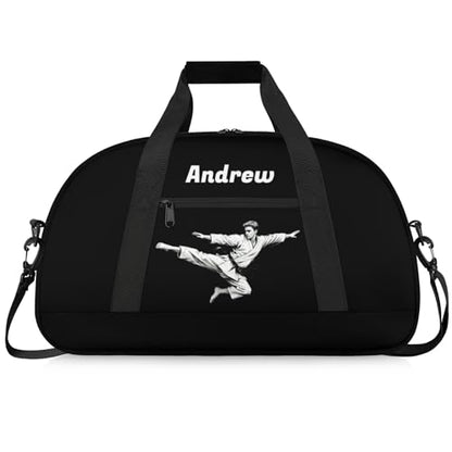 Custom Name Taekwondo Karate Duffle Bag for kids Boy Girls - Personalized Martial Arts Gear Bag, Water-Resistant Sparring Equipment Bag, Black Taekwondo - color: Black Taekwondo