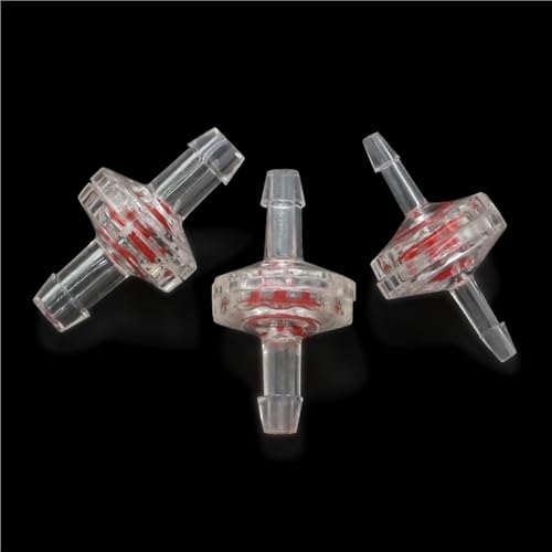 Plastic Check Valve, One-Way Valve for Soft Tubing, Backflow Preventer, Multiple Varieties(4mm Black)