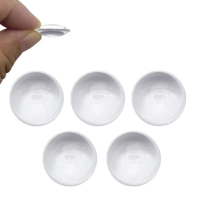 Double Convex Lens - 21mm Diameter, 22mm Focal Length, Optical biconvex Lens for Physics Experiments, Photography, Magnifying, and DIY Projects - Pack of 5pcs (20.7mm x H7.2mm x F22) - size: 20.7mm x H7.2mm x F22