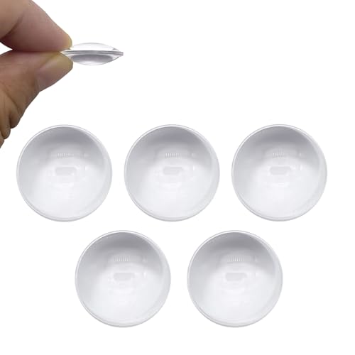 Double Convex Lens - 21mm Diameter, 22mm Focal Length, Optical biconvex Lens for Physics Experiments, Photography, Magnifying, and DIY Projects - Pack of 5pcs (20.7mm x H7.2mm x F22) - size: 20.7mm x H7.2mm x F22