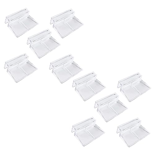 COLLBATH Fish Tank Cover Shelf Support Rack 10pcs Acrylic Lids Brackets for Betta Tank Stable Performance