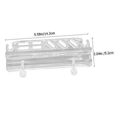 Totority Acrylic Aquarium Tool Holder for Water Plants Wall-Mounted Storage Rack for Fish Tank Maintenance Multiple Tool Slots for Scissors and Tweezers