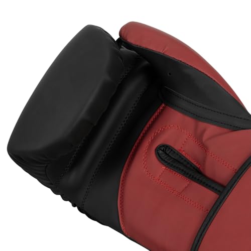 TITLE Boxing Conquest Training Boxing Gloves - color: Black/Red, size: 18 oz