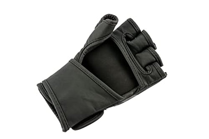 UFC Tonal MMA Gloves (Black, Small) Grappling Fighting Fingerless Training Gloves
