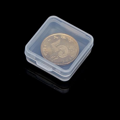 12 Pack Clear Square Plastic Beads Storage Containers Box (1.06 x 1.06 x 0.39 Inch), Square Bead Organizers for Small items, Crafts, Beads, Coins, Jewelry and Business Cards - size: 1.06 x 1.06 x 0.39 Inch