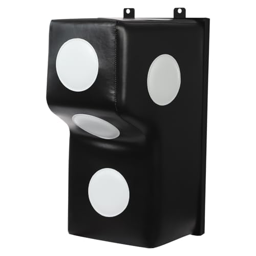 Wall Mount Punching Bag – Space-Saving Boxing Training Equipment for Hooks, Uppercuts & More (15.7x11.8x27.5in) - Durable PU, EVA, Steel Design for Home Gym - color: Black