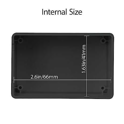 Project Box 10 Pieces ABS Plastic Electrical Project Case Small Junction Box for Electronics Black 2.74 x 1.77 x 1.15 inch (70 x 45 x 29 mm) - size: 2.74" x 1.77" x 1.15"(10pc)