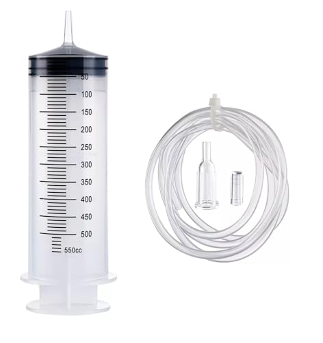 500ml Large Multipurpose Refilling Syringe with Flexible Tube - Ideal for E-Liquids, Automotive Fluids, Oils, Aquariums, and Various Liquid Transfer Applications