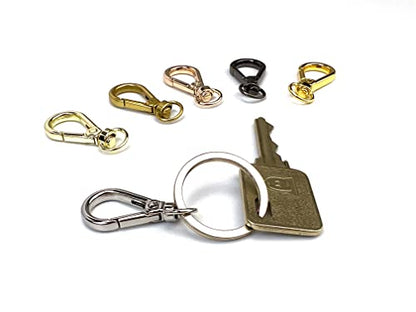 10 Pcs 3/8'' Brass Teardrop Swivel Lobster Clasps - color: Brass