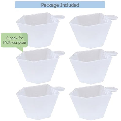 EIKS 6 Pack Measuring Cups with 250ml Capacity for Measuring Rice Bean Dry and Liquid Ingredient Laundry Detergent in Cooking Bakeware DIY Craft Painting Task