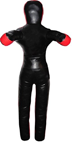 Bestzo MMA Martial Arts Grappling Dummy with Hands on Front-Standing Position Synthetic Leather Black -Unfilled - size: 48 inches (4 ft)