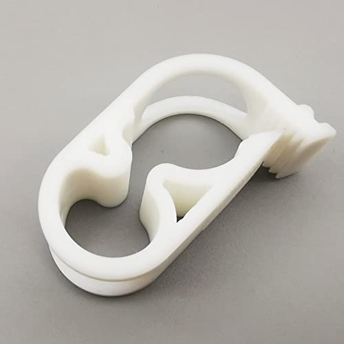 10PCS High Temperature Resistant Plastic Tubing Clamps, 6 Grades Adjustable Hose Flow Control Tube Clip Shut Off Laboratory Pinch Valve, Syphon Pipe Holder, White - size: for tube OD 1/4''-1/2'' (6-12mm)PBT