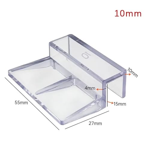 50 Pcs Acrylic Bracket for Rimless Aquarium – Secure Glass Cover Support for Fish Tank Lid(A3) - size: A3