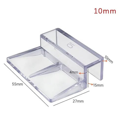 50 Pcs Acrylic Bracket for Rimless Aquarium – Secure Glass Cover Support for Fish Tank Lid(A3) - size: A3