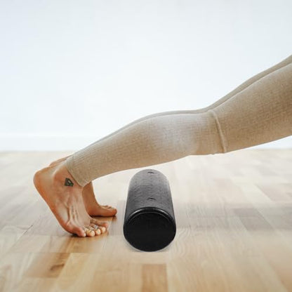 Premium High-Density Foam Yoga Roller for Muscle and Deep Tissue Massage Foam Roller for Neck Back Legs Arms and Feet Multi-Functional Exercise and Physical Therapy Tool (15x45cm)