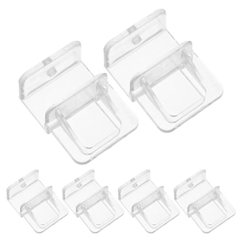 Aquarium lid Clips 6pcs Aquarium Lid Rimless Tank Cover Clips 0-2cm Fish Tank Cover Support Holder for Rimless Aquarium Glass Top Transparent