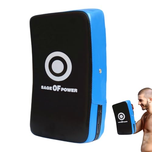 Boxing Training Pads Curved Beginner Training Focus Mitts Striking Target | Sparring Coaching Pad for Krav Maga, , Karate, MMA, Kickboxing, Sparring, Drills, Boxing Training Equipment - color: blue