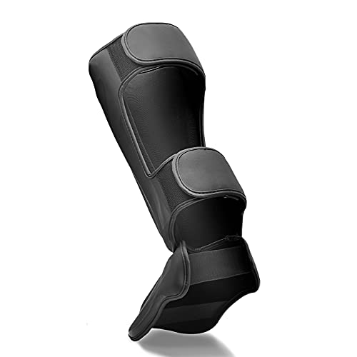 MMA Martial Arts Shin Guards,Muay Thai | Padded, Adjustable, Instep Protection, Muay Thai,Kickboxing,MMA Training, Professional Equipment - color: Black, size: Medium