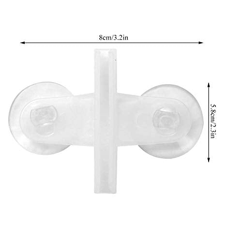 20PCS Plastic Fish Separator, Aquarium Breeding Suction Cup Glass Cover Separating Divider Support Clip Bracket