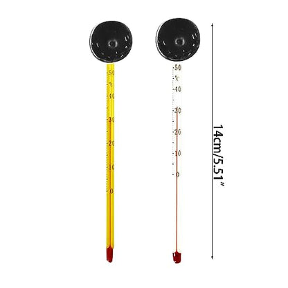 Sucking Cup Aquarium Water Thermometer Easy-to-Read Floating Water Temperature Measuring Tool for Fish Tank Fish Tank Temperature Monitors, Yellow