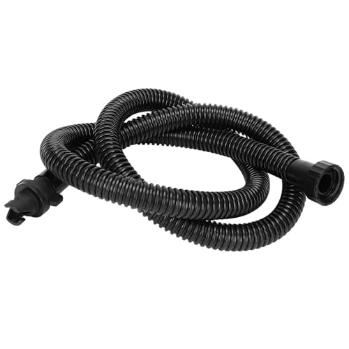 Paddle Board Pump Hose SUP Adapter Set - Inflation Tube Corrugated Plastic Hand Pump Valve Connector Swivel, Replacement Accessory for Inflatable Boat Raft Kayak Surfboard Mattress, Black