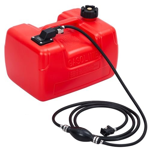Marine Tank, 3 Gallon Marine Boat Transfer Tank with 9.8ft Hose, I-Shaped Handle, Easy to Carry for Outboard Engine Boats, Fishing Boat, Deck Boat,Yacht - size: 12L