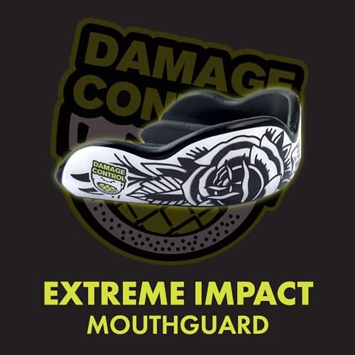 DAMAGE CONTROL Extreme Impact Sports Mouth Guard w/Case – Blackarts - color: Blackarts, size: Adult