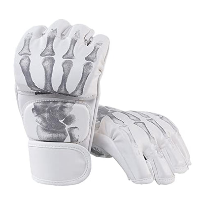 Boxing Gloves MMA Half Mitts Hand Guard Open Palm Gear Half Finger Sport Mittens PU Leather Thicken Pad Breathable Suitable for Grappling
