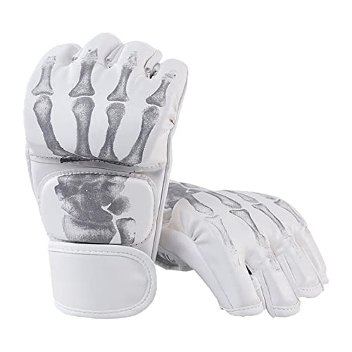 Boxing Gloves MMA Half Mitts Hand Guard Open Palm Gear Half Finger Sport Mittens PU Leather Thicken Pad Breathable Suitable for Grappling