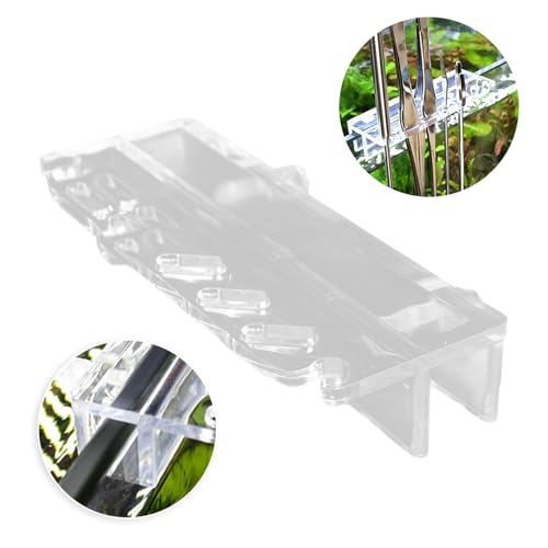 Multifunctional Aquarium Storage Rack Acrylic Tool Compartments for Fish Equipment Water Grass Tool Storage