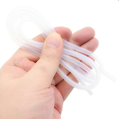 Silicone Tube 1/8"(3mm) ID x 3/16"(5mm) OD Clear Flexible Silicone Rubber Tubing Water Air Hose Pipe Transparent (3.3ft / 1m；3 x 5mm) - size: 3mm ID x 5mm OD