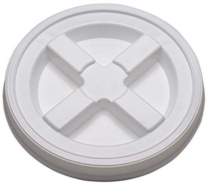 3.5 Gallon Green Food Grade BPA Free Made in USA Bucket Pail Container with White AirTight Screw on Lid (Pack of 2 Sets)