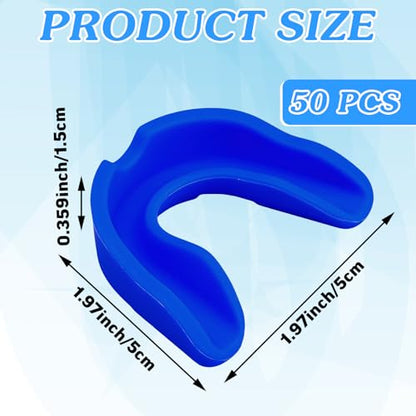 Frienda 50 Pcs Youth Football Mouth Guards Bulk Mouthpiece - color: Blue