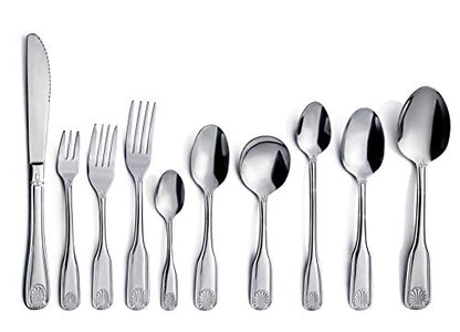 New Star Foodservice Shell Pattern 18/0 Stainless Steel Serving Spoon, 8.4-Inch, Set of 12, Commercial Grade - size: Serving Spoon (8.4-Inch)