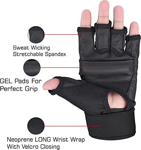 SAWANS Punch Bag Boxing Gloves Karate Mitts MMA Body Combat Taekwondo Training Martial Art Fighting Grappling Muay Thai - size: Small