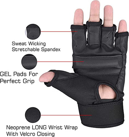 SAWANS Punch Bag Boxing Gloves Karate Mitts MMA Body Combat Taekwondo Training Martial Art Fighting Grappling Muay Thai - size: Small