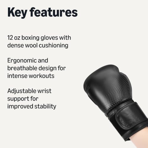 Amazon Basics Boxing Gloves for Men & Women, Sparring, Training, Muay Thai, Kickboxing, MMA - size: 12oz