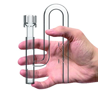 FZONE Aquairum Mini Glass Skimmer Lily Pipe for Mini and Nano Tank