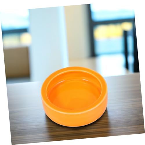 Garneck Crawler Crawling Pet Feeding Bowl Orange Shrimp Food Basin Design for Fish and Reptiles Non-Escape Feeder Dish
