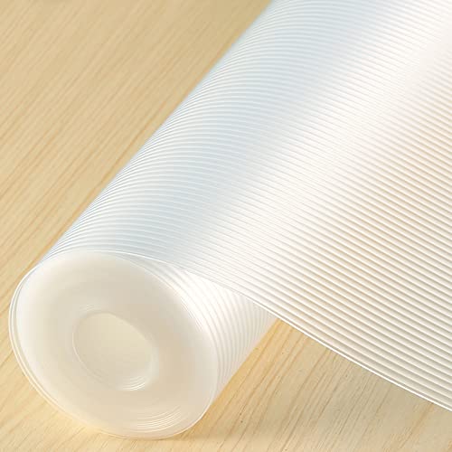 Shelf Liner, Drawer Liner, 2 Rolls x 12 Inches x 20 FT Cabinet Liner for Kitchen Cabinets Non-Adhesive Shelf Liners, Waterproof Shelf Paper with Non-Slip, Durable Liners, Clear - color: Clear, size: 12"W x 240"L X 2 Rolls