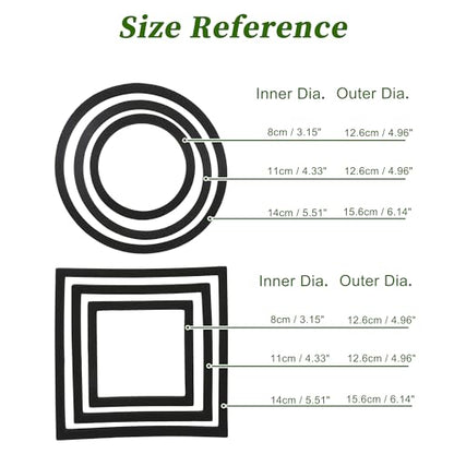 Fish Feeding Ring, Floating Plant Corral, Aquarium Floating Plant Ring, Floating Ring Aquarium Feeding Ring, Fish Tank Plant Corral Set for Aquarium Accessories, 6pcs, Black