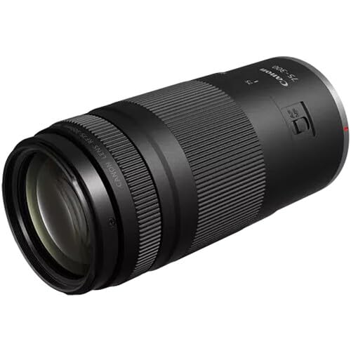 Canon RF 75-300mm f/4-5.6 Lens | Compact Telephoto Zoom with Versatile Focal Range & Smooth Autofocus | Great for Sports, Wildlife, Travel & Everyday Photography (7155C002) + Shoulder Bag + 64GB Card