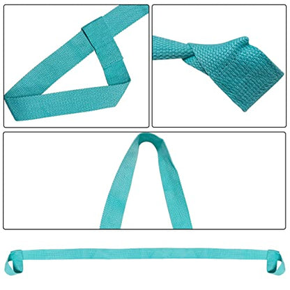 Tenalleys 1Pcs Adjustable Yoga Mat Strap Multi-Purpose Straps Easy-Cinch Yoga Mat Sling - color: Light Blue