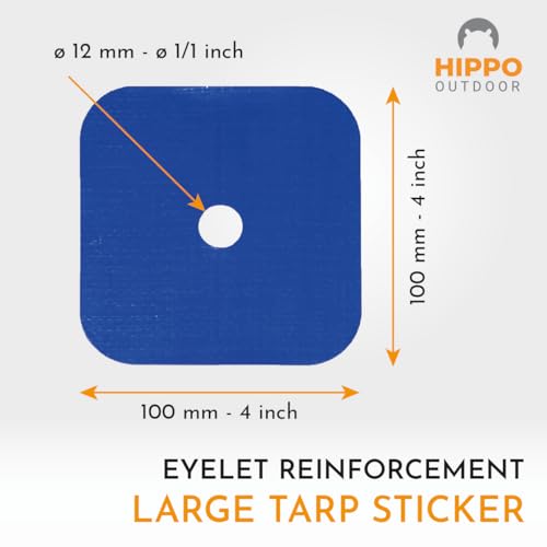 Grommet Reinforcement Tape - Double Eyelet Strength, Repair tarp Eyelets, Tarpaulin Grommets kit, Tarpaulins Protection 10-Pack (1220)