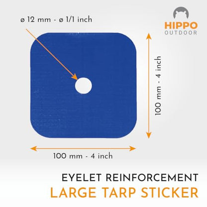 Grommet Reinforcement Tape - Double Eyelet Strength, Repair tarp Eyelets, Tarpaulin Grommets kit, Tarpaulins Protection 10-Pack (1220)