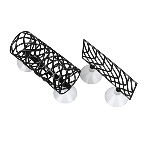 Zunate Fish Resting Bed Tunnel, Betta Tunnel Swim Tube Easy to Install with Suction Cups for All Fish, Home Fish Accessories Decorations (Black)