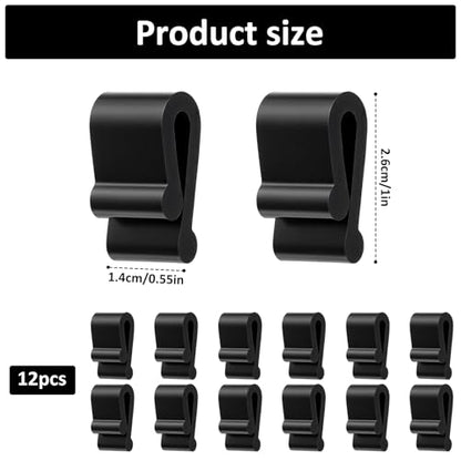 12PCS Dutch Oven Lid Protector Clips, Black Silicone Cookware Protector Flexible Pot Bumpers Lifter Accessories for Storage Stacking Pan & Display of Dutch Oven Pots (Black)