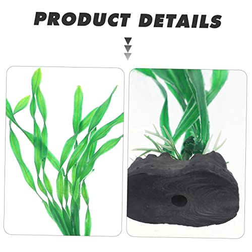 Kisangel 10pcs Artificial Aquarium Plants Realistic Fake Grass Decor for Fish Tank Creative Water Grass Decorations for Aquariums and Desktop Displays